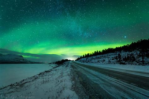 Sweden National Park Stora Sjöfallet Aurora Borealis Northern Lights