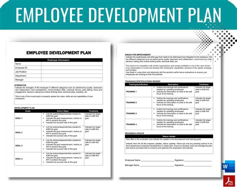Employee Development Plan Career Development Plan Personal