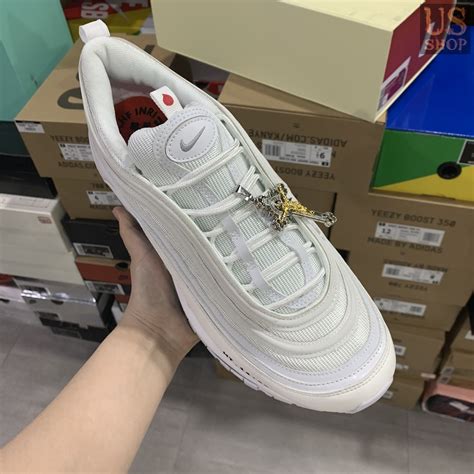 Mschf is known for stunt products like its 2019 jesus shoes, a $1,425 pair of white nike air max 97s with custom stitching and 60ccs of water from the river jordan. Nike Air Max 97 - MSCHF x INRI Jesus Shoes (special box ...