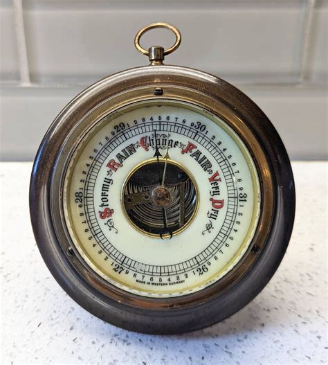 Weather Instruments Photo Dimensions Barometer Vintage Decor