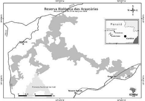 Location Map Of Biological Reserve Of Arauc Rias Paran Brazil