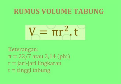 Check spelling or type a new query. Rumus Volume & Luas Permukaan Tabung + Contoh Soal LENGKAP