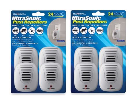 These products are by no means later in the day i saw a roach, grabbed the electronic pest repeller out of the wall socket and smashed the roach with it. Bell+Howell Pest Repellers (8-Count)