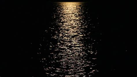 Moonlight Reflection On Lake Waters Stock Footage Video 100 Royalty