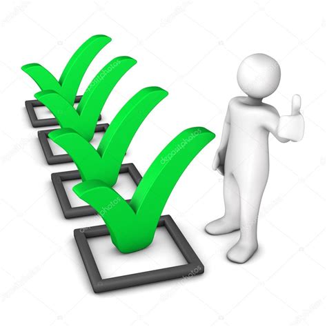 Ein inhaltsverzeichnis am anfang ihrer präsentation erstellen, um ihren zuhörern einen schnellen. Manikin at Checklist Ok — Stock Photo © limbi007 #72600221