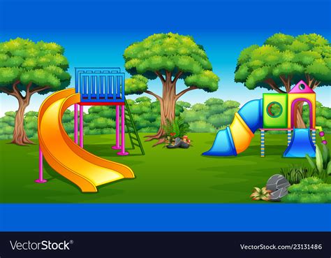 Playground In The Garden Royalty Free Vector Image