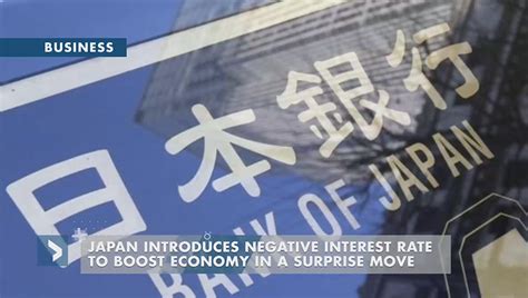 Japan Introduces Negative Interest Rate To Boost Economy In A Surprise