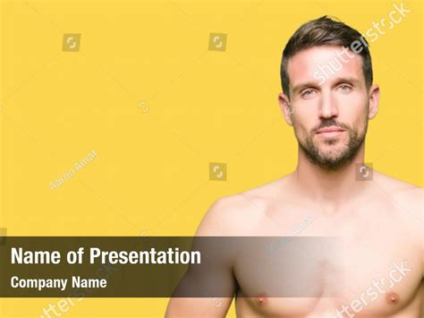 Professional Shirtless Muscular Man Powerpoint Template Professional