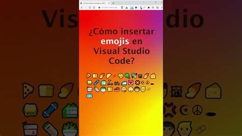 ¿cómo Insertar Emojis 😉👋🐤 🌯🚀 En Visual Studio Code Youtube