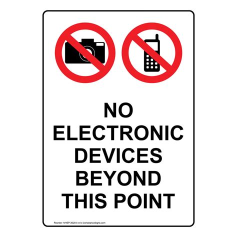 Portrait No Electronic Devices Beyond Sign With Symbol Nhep 30293