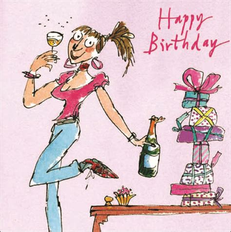 I know you're almost 30. Quentin Blake Female Happy Birthday Greeting Card | Cards