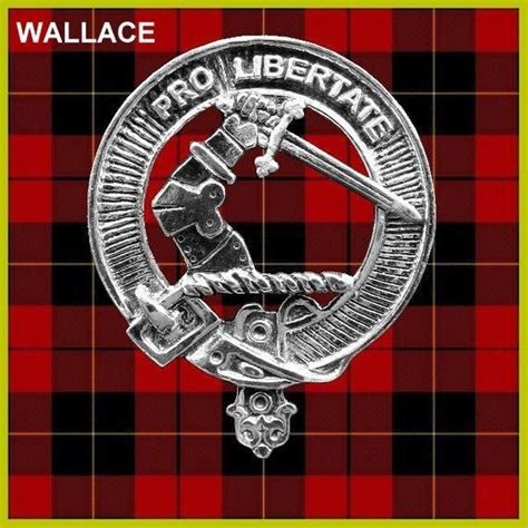 Wallace Tartan Clan Crest Scottish Brooch Cap Badge Th8 Wallace