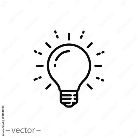 Vecteur Stock Lightbulb Idea Icon Knowledge Innovation Bulb Logo