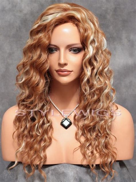 In general women with this hair color have warm skintones. Long Curly Human Hair Blend HEAT OK Wig Pale & Strawberry ...