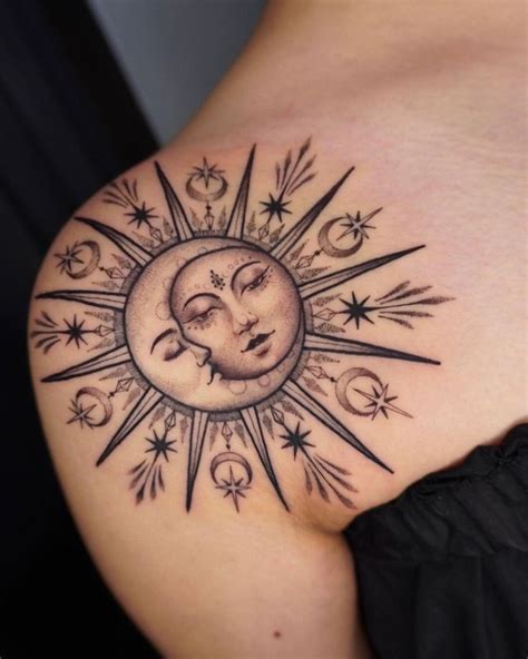 50 Meaningful And Beautiful Sun And Moon Tattoos Kickass Things Sun