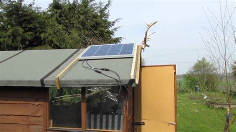 12v Solar Power Shed Setup 50w Solar Panel Youtube