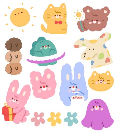 korean sticker polcos polaroids cute Sticker by min in 2021 | Cute stickers, Sticker art, Cute ...