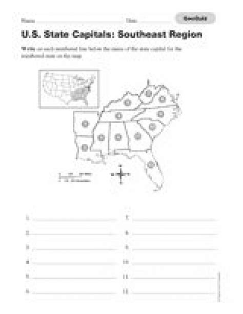 Northeast States And Capitals Map Quiz Printable Map
