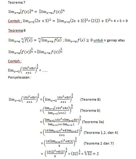 Matematika Di Negeri Katon SIFAT LIMIT FUNGSI DALAM FUNGSI ALJABAR