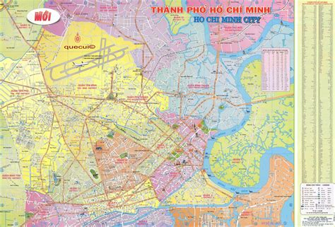 Bản đồ Thành Phố Hồ Chí Minh Tp Hcm Khổ Lớn 2022
