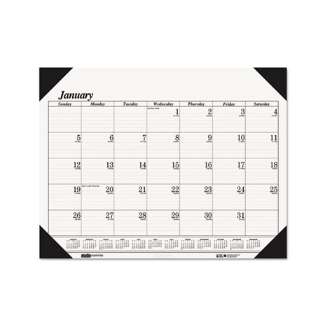 One Color Refillable Monthly Desk Pad Calendar Ultimate Office