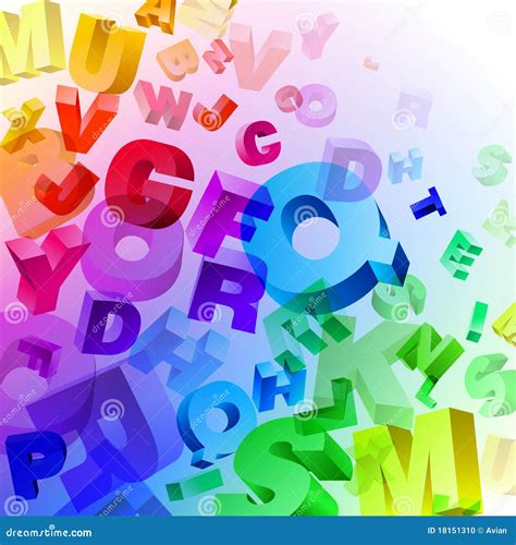 Abstract Rainbow Letters Stock Vector Illustration Of Abstract 18151310