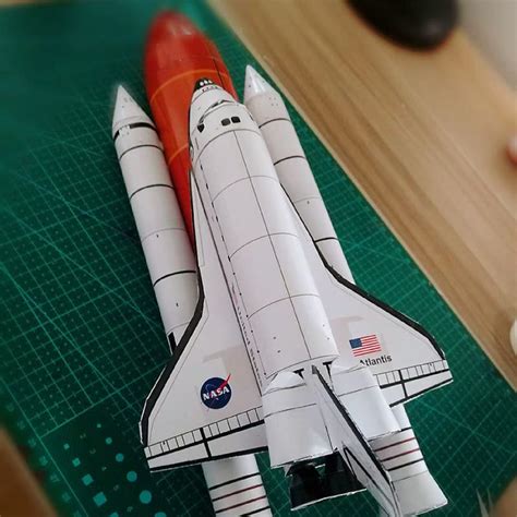 Diy Papercraft 1150 Atlantis Space Shuttle Papermodel 3d Etsy
