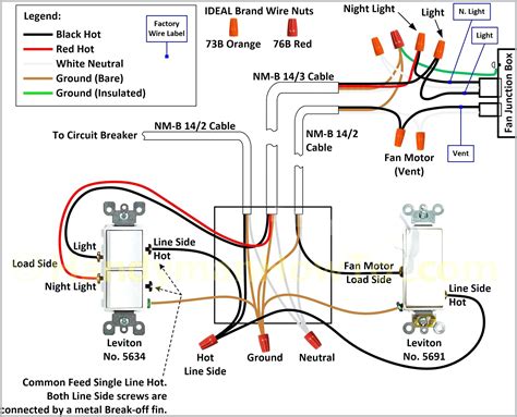 Two way switching schematic wiring diagram (3 wire control). Ceiling Fan 3 Way Switch Wiring Diagram Download