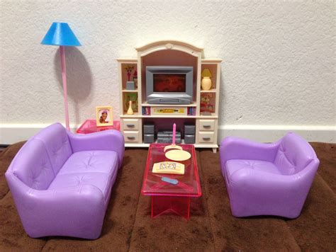 Amazonsmile Barbie Size Dollhouse Furniture Living Room With Tvdvd
