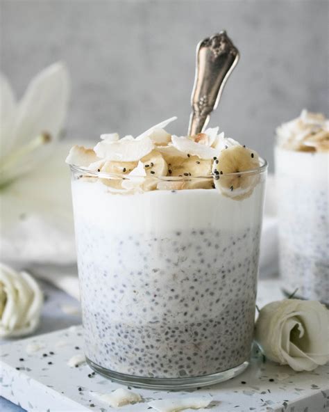 Creamy Banana Coconut Chia Pudding By Thedeliciousplate Quick And Easy