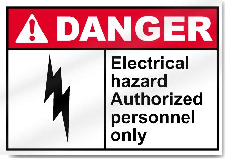 Electrical Hazard Authorized Personnel Only Danger Signs Signstoyou
