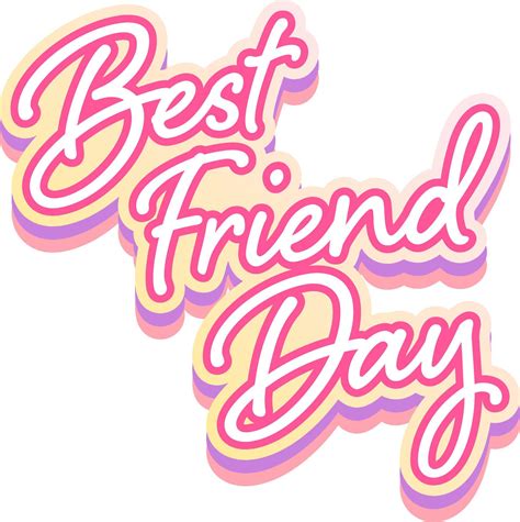 Best Friend Day Lettering Logo 3448978 Vector Art At Vecteezy