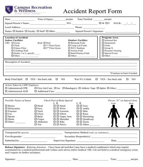 Vehicle Accident Report Template Word