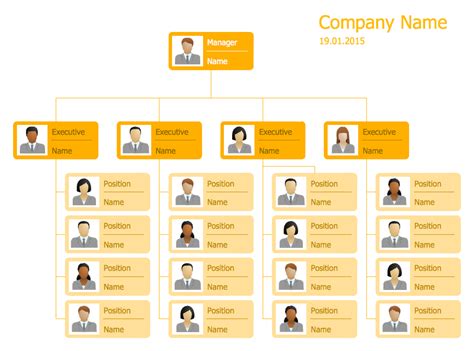 Hierarchical Org Chart Template 8 Business Organizational Structure