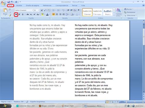 Word 2007 Ficha Inicio De Microsoft Word 2007
