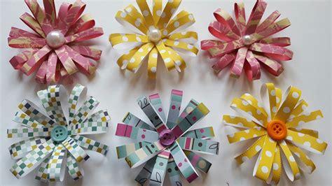 Easy Diy Paper Flowers Paper Crafting Embellishments