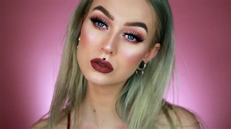 Mauve Purple Look Using New Makeup Evelina Forsell Youtube