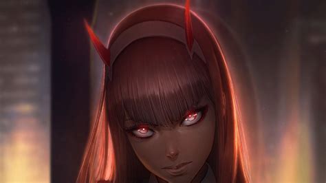 Darling In The Franxx Scary Zero Two With Brown Hair Hd