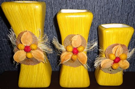 Trio De Vasos Decorativos Cerâmica Elo7 Produtos Especiais