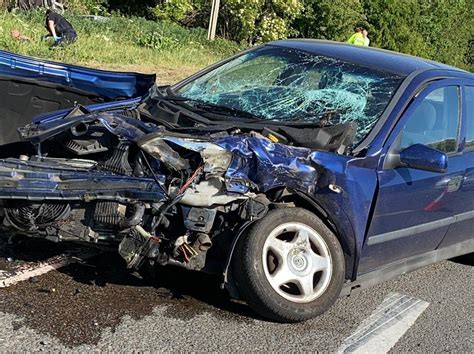 Person Injured After Two Car Crash On Busy Main Road In