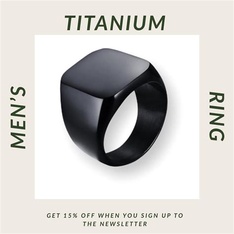 Mens Titanium Signet Ring Its Not Just T Shirts And Belts That