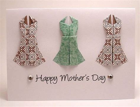 Origami Dress Mothers Day Card Origami Dress Origami Mothers Day