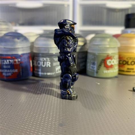 Share Project Custom Halo Mega Construx Blue Spartan Mark Vb Figure