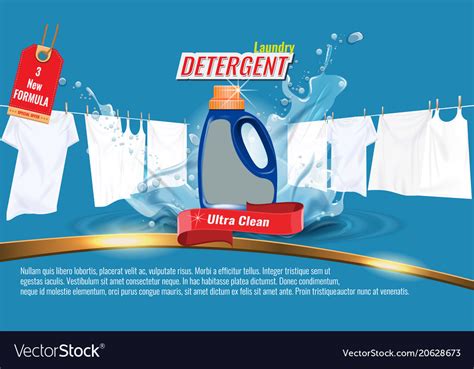 Laundry Detergent Ads Template With Package Design