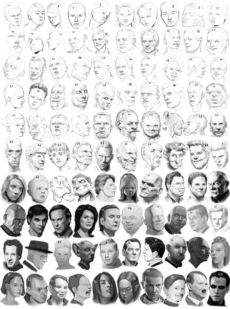 100 Heads Challenge Link To Some Closeups In The Comments Learnart