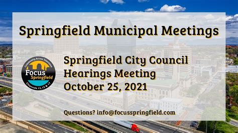 Springfield City Council 10 25 21 Hearings Meeting Youtube
