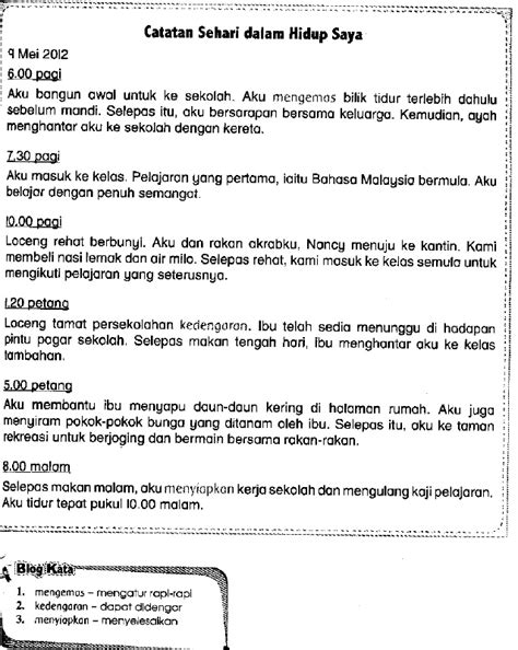 Contoh Karangan Laporan Tahun Contoh Karangan Upsr Bahasa Melayu Riset