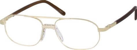Gold Metal Alloy Full Rim Frame With Saddle Bridge 7105 Zenni Optical Eyeglasses