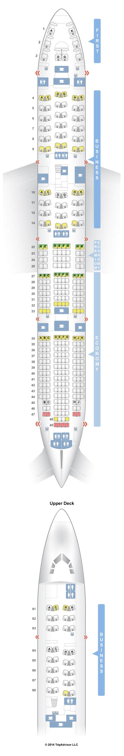 Sitzplan Boeing Lufthansa
