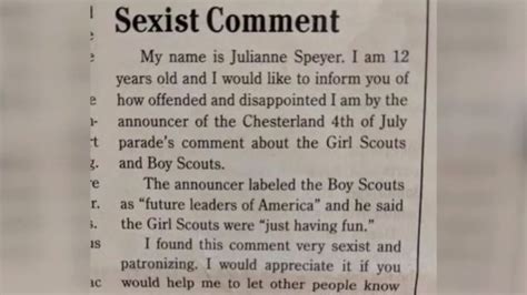 12 Year Old Calls Out Sexist Comments About Girl Scouts In Viral Letter